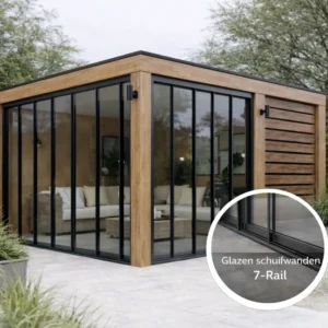 7-Rail Glazen Schuifwand